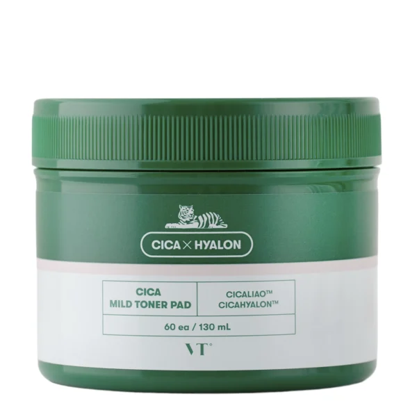 VT Cosmetics – Cica Mild Toner Pad – 60EA